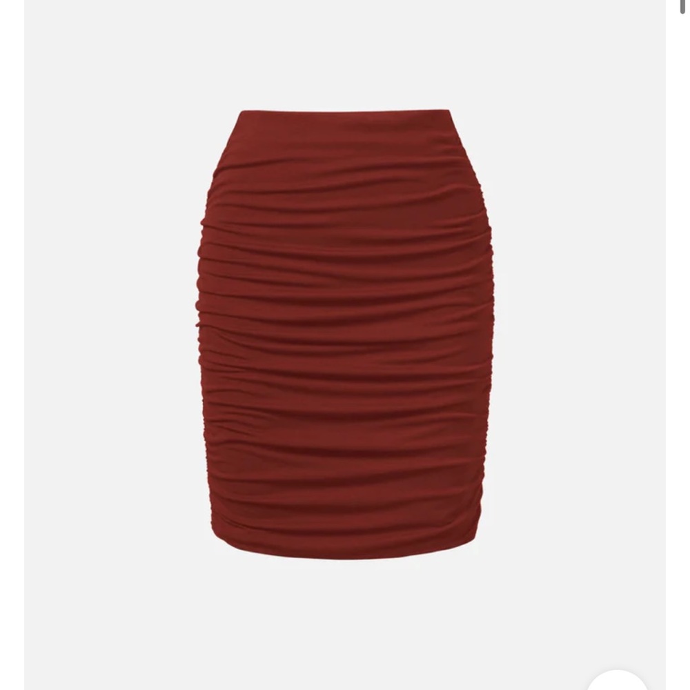 OGL Eco-SkinKiss® Ruched Sides Above-The-Knee Skirt